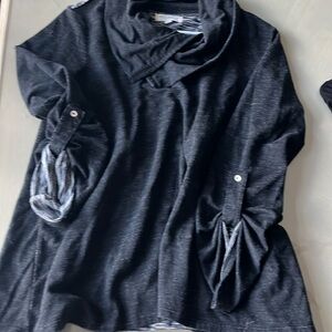 Max Studio Weekend top with button sleeves